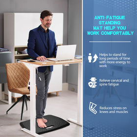 Ergohead anti-fatigue mat with built-in handle offers easy portability.