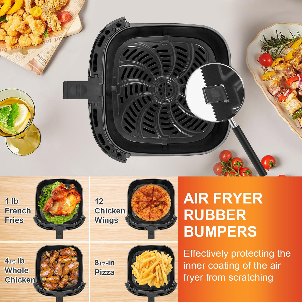 Ericair grill pan with centered handle for easy access