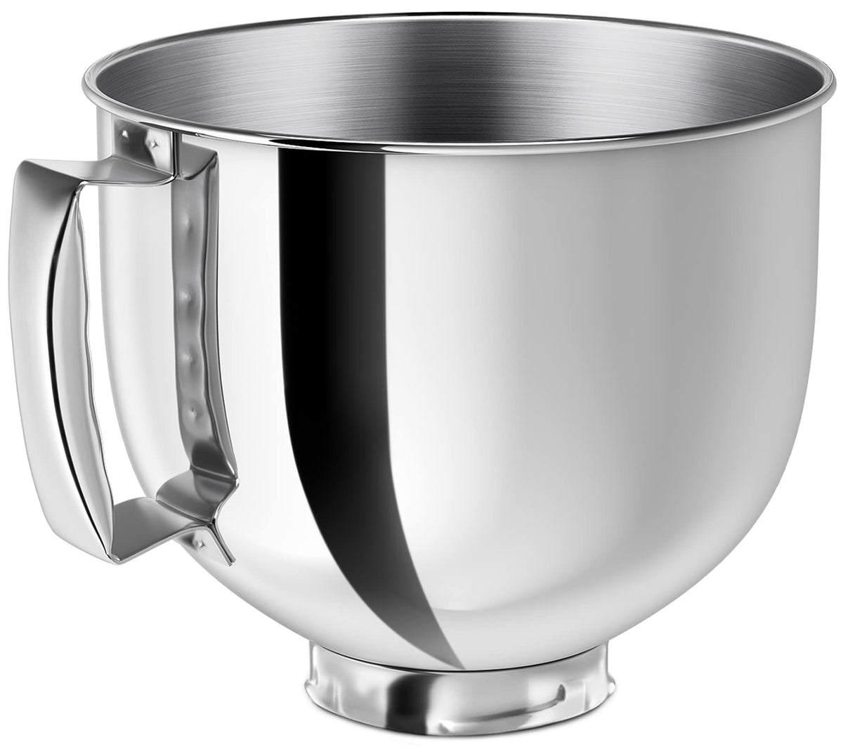 Ericair stainless steel mixer bowl with handle for easy pouring and versatile mixing