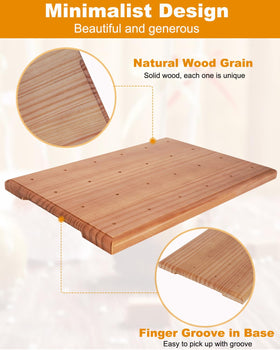 Compact Erlsig wooden stand measuring 11.8 by 7.9 inches