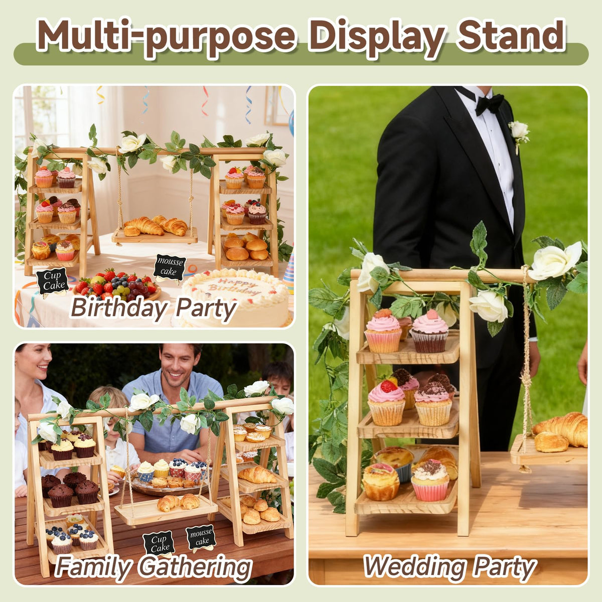 Erlsig ideal for weddings or parties as a charming dessert centerpiece.