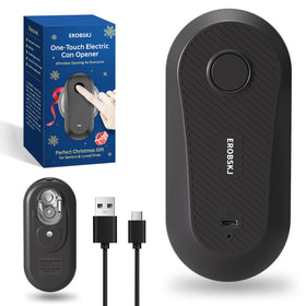 EROBSKJ electric can opener with one-touch operation for effortless, hands-free opening.