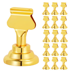 ERYTLLY 16-pack gold place card holders displaying name cards at weddings