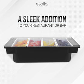 Esatto black finish delivers a professional look on the counter.
