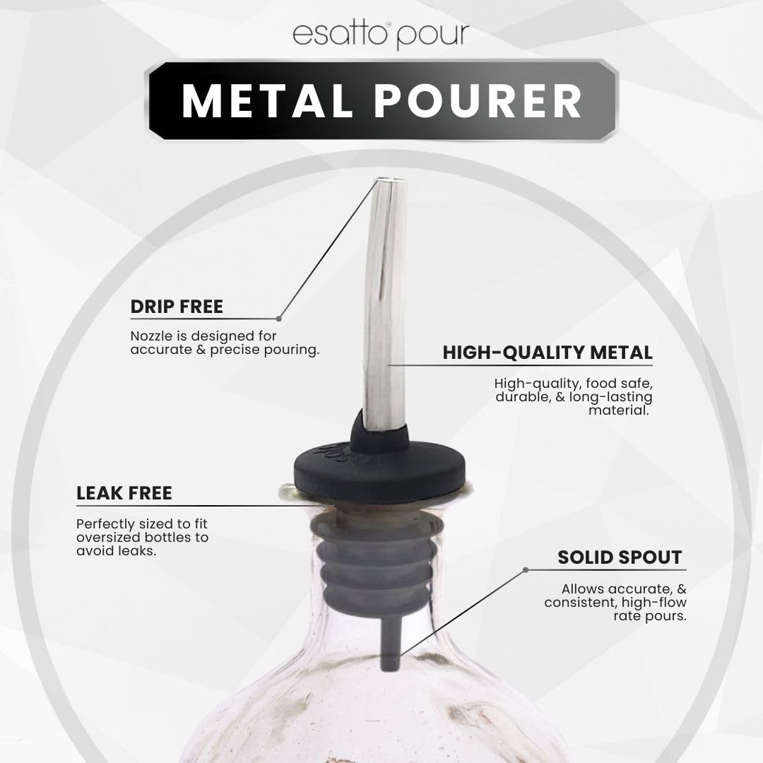 Esatto pour spout with leak-proof rubber seal keeps counters clean