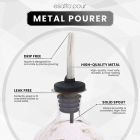 Esatto pour spout with leak-proof rubber seal keeps counters clean