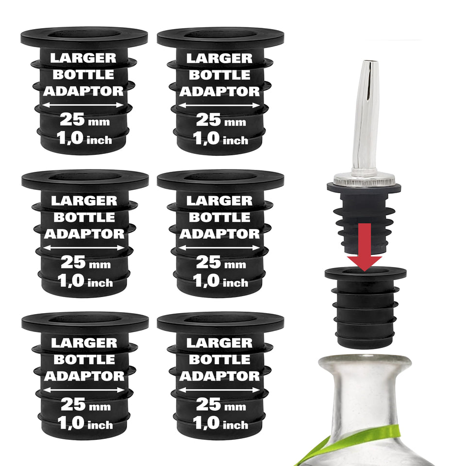 Esatto liquor pourer adapter fits wide bottles for smooth pours