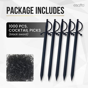 Esatto plastic sword skewers perfect for cocktails and appetizers.