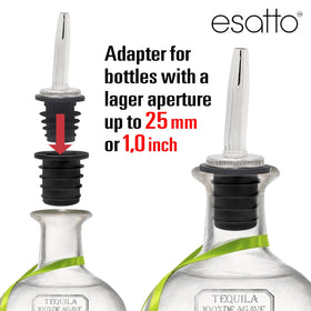 Esatto wide-mouth bottle adapter simplifies bar tasks with clean pours