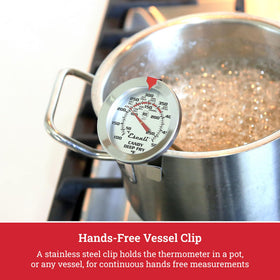 Escali AHC1 dial showing confectionary temperature zones for candy