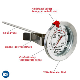 Escali AHC1 close up of 5-5 inch probe length for precise temps