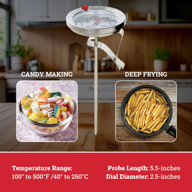 Escali AHC1 stainless steel thermometer ready for kitchen use and cleanup