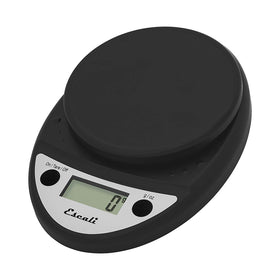 Escali Primo digital scale top view with precise weight readouts for kitchen accuracy