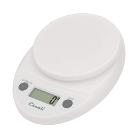 Escali Primo digital scale top view, ideal for precise kitchen weighing.