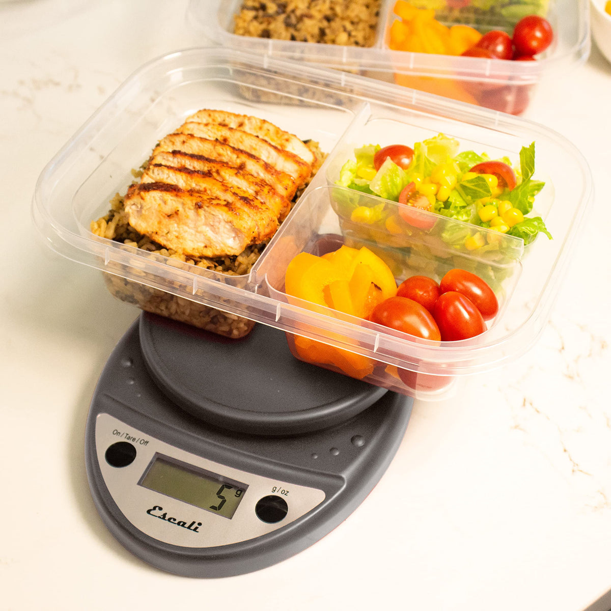 Escali Primo compact 8.5 x 6 inch footprint fits small counters.