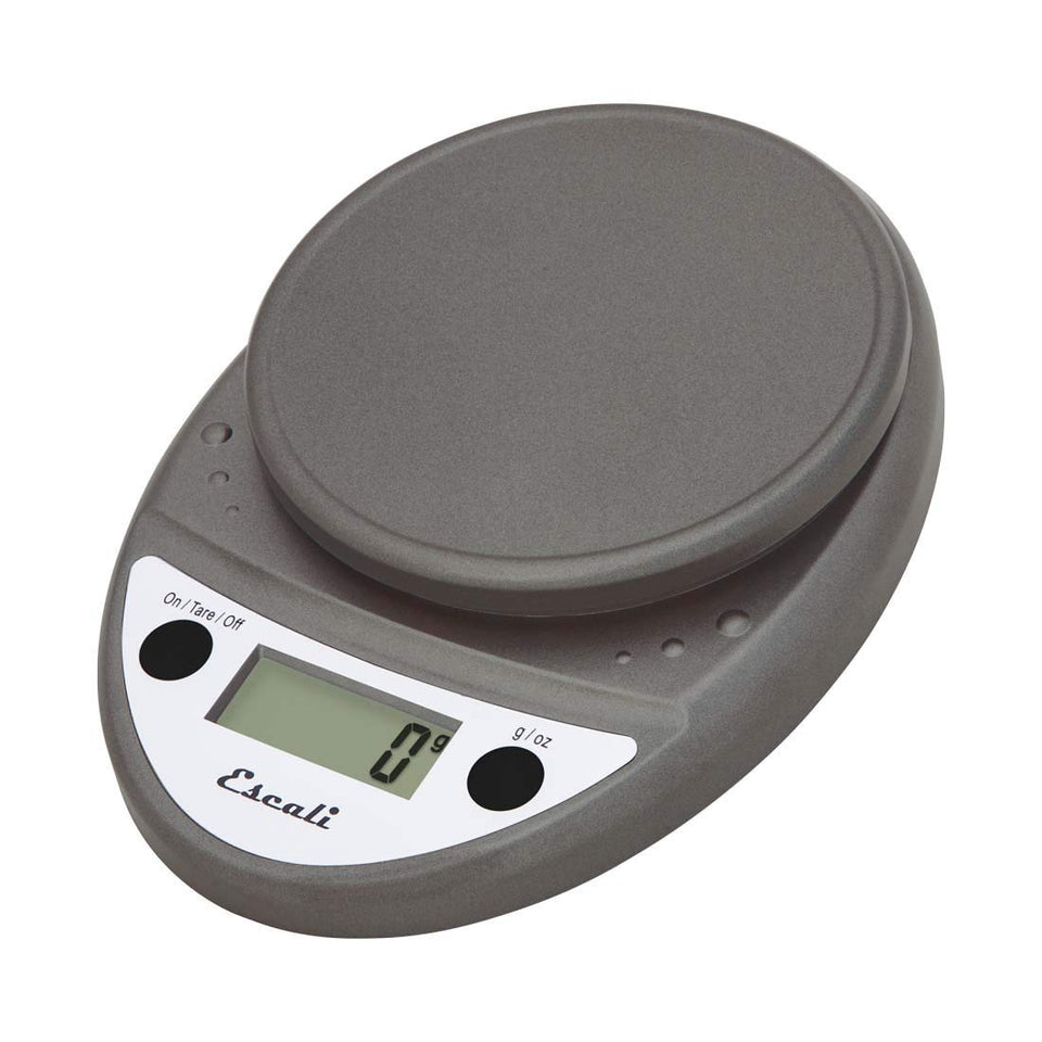 Escali Primo scale front view, compact kitchen ally for precise portions.