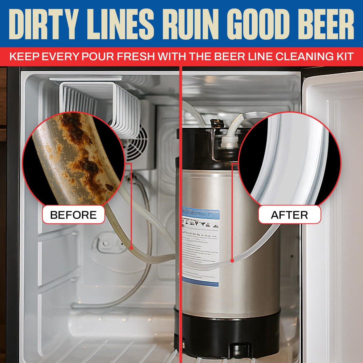 Escentile kegerator cleaning kit metal coupler ready for durable use