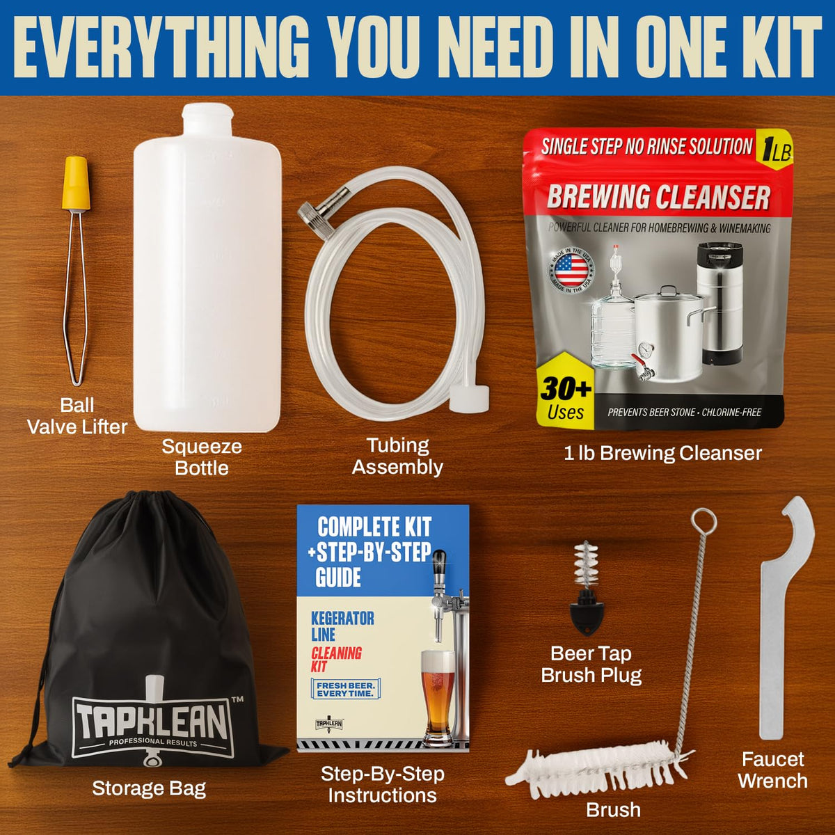 Escentile squeeze bottle for accurate, mess-free cleaning of lines