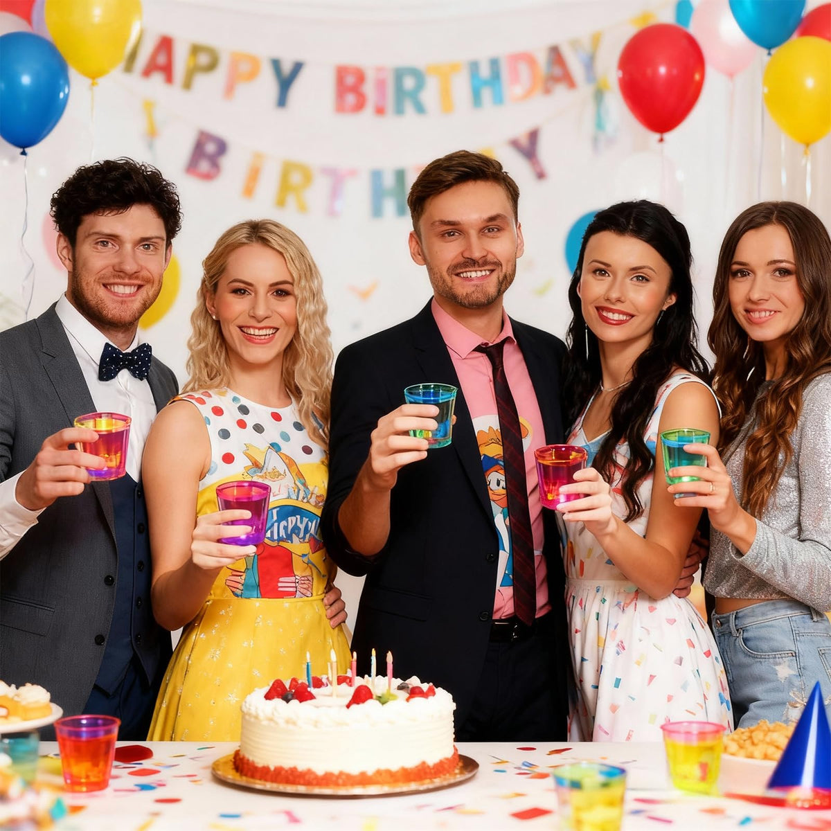 Esdabem glow cups for weddings and birthdays create memorable toasts
