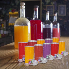 Esdabem durable plastic shot glasses are easy to clean after events.