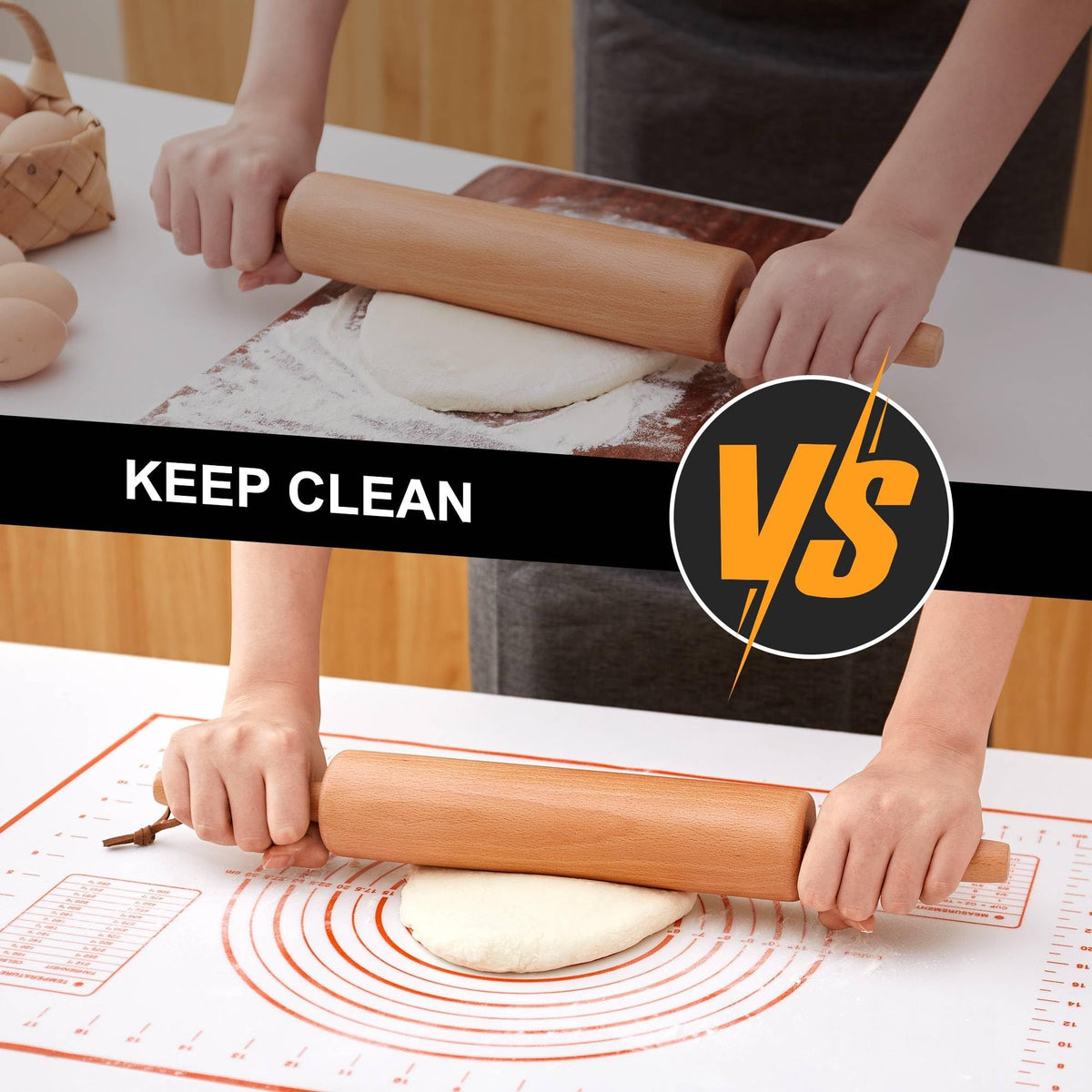 Easy-care routine for ESDOPA rolling pin with periodic oil conditioning.