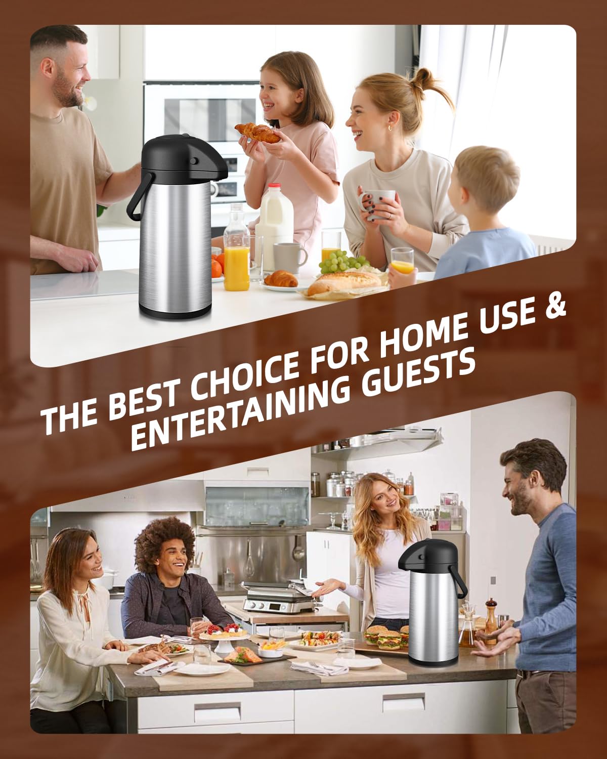 Esemoil spill-resistant design helps prevent leaks during serving.