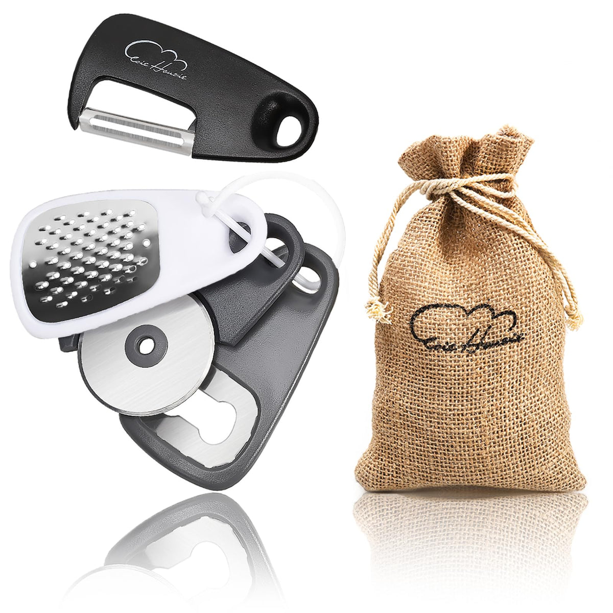 Esie Houzie cheese-chocolate-grater ready for smooth shredding of cheese and chocolate.