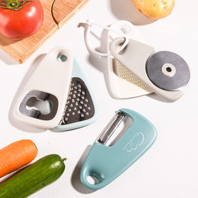 Esie Houzie durable grater grinder peeler set in blue for quick prep