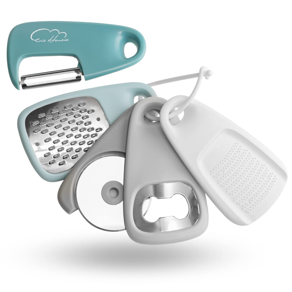 Esie Houzie kitchen gadgets set in blue, stackable for compact prep