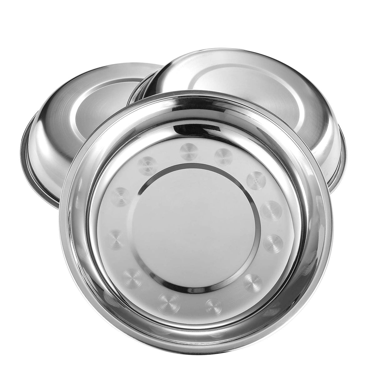 Eslite 18/10 stainless steel plate with mirror finish, durable and rust-resistant.