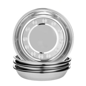 Eslite 6-piece round dinner plate set, 9 inches, ideal for everyday meals.