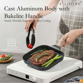 ESLITE LIFE cooking bacon shows grease management and crisp edges