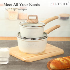 ESLITE LIFE compact pan fits small kitchens and saves space.