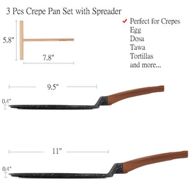 ESLITE LIFE 11-inch crepe pan on induction with even heating