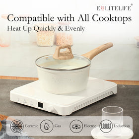 ESLITE LIFE die-cast aluminum body distributes heat evenly for even cooking.