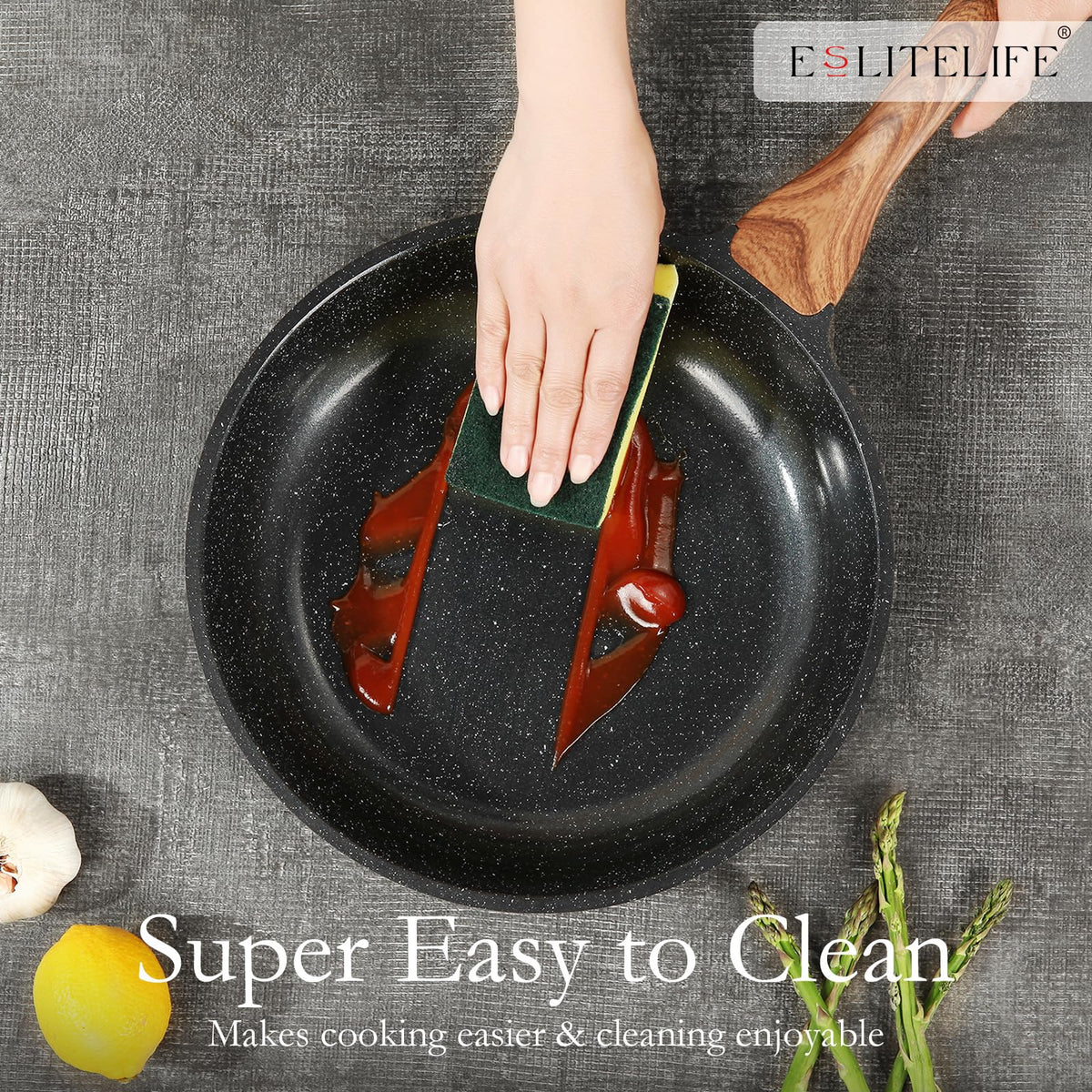 ESLITE LIFE easy-clean coating makes wipe-down effortless