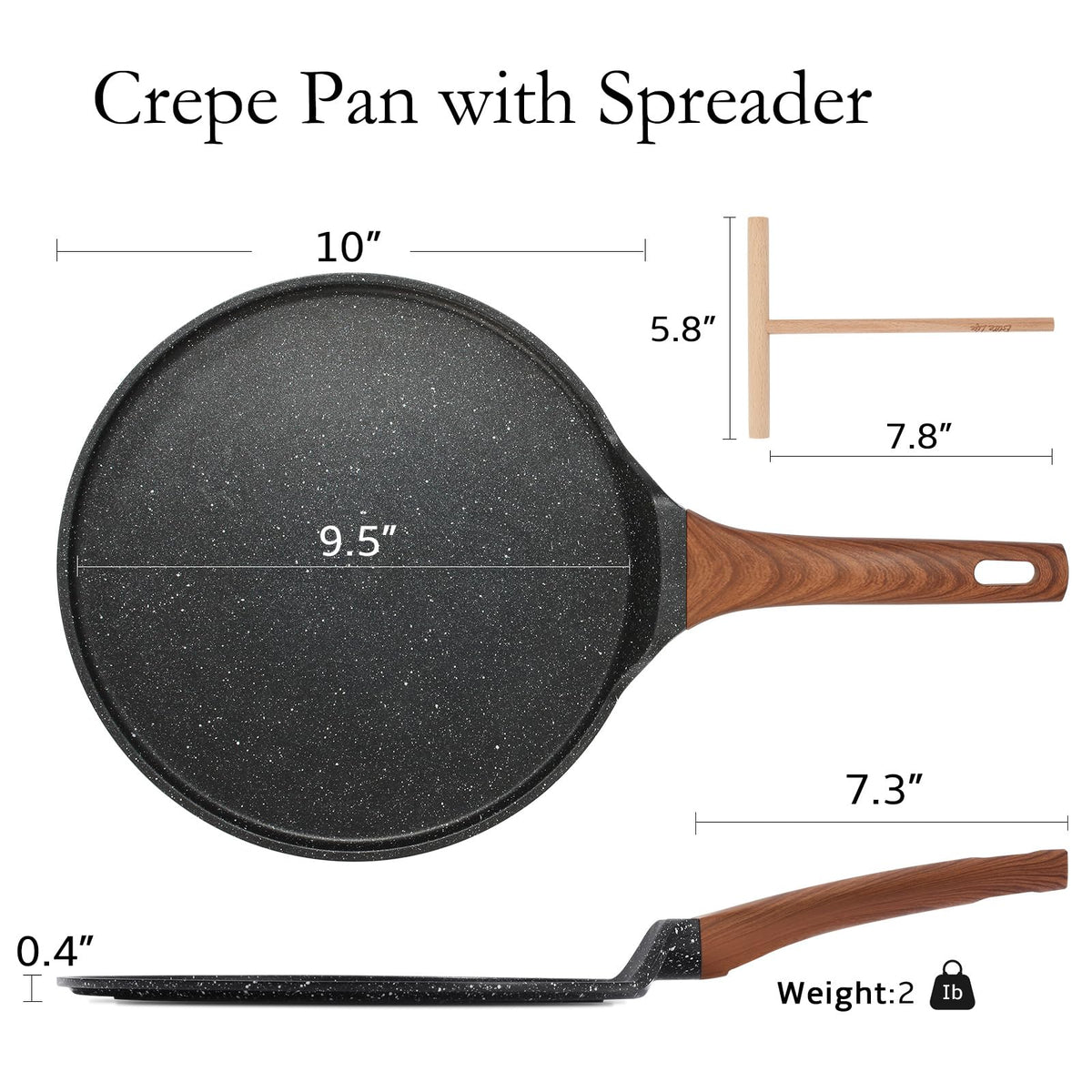Close-up of ESLITE LIFE granite nonstick coating for easy release.