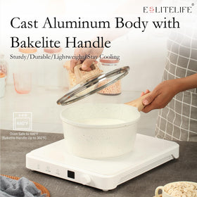 ESLITE LIFE nonstick coating makes cleanup quick after sautéing or sauce making.