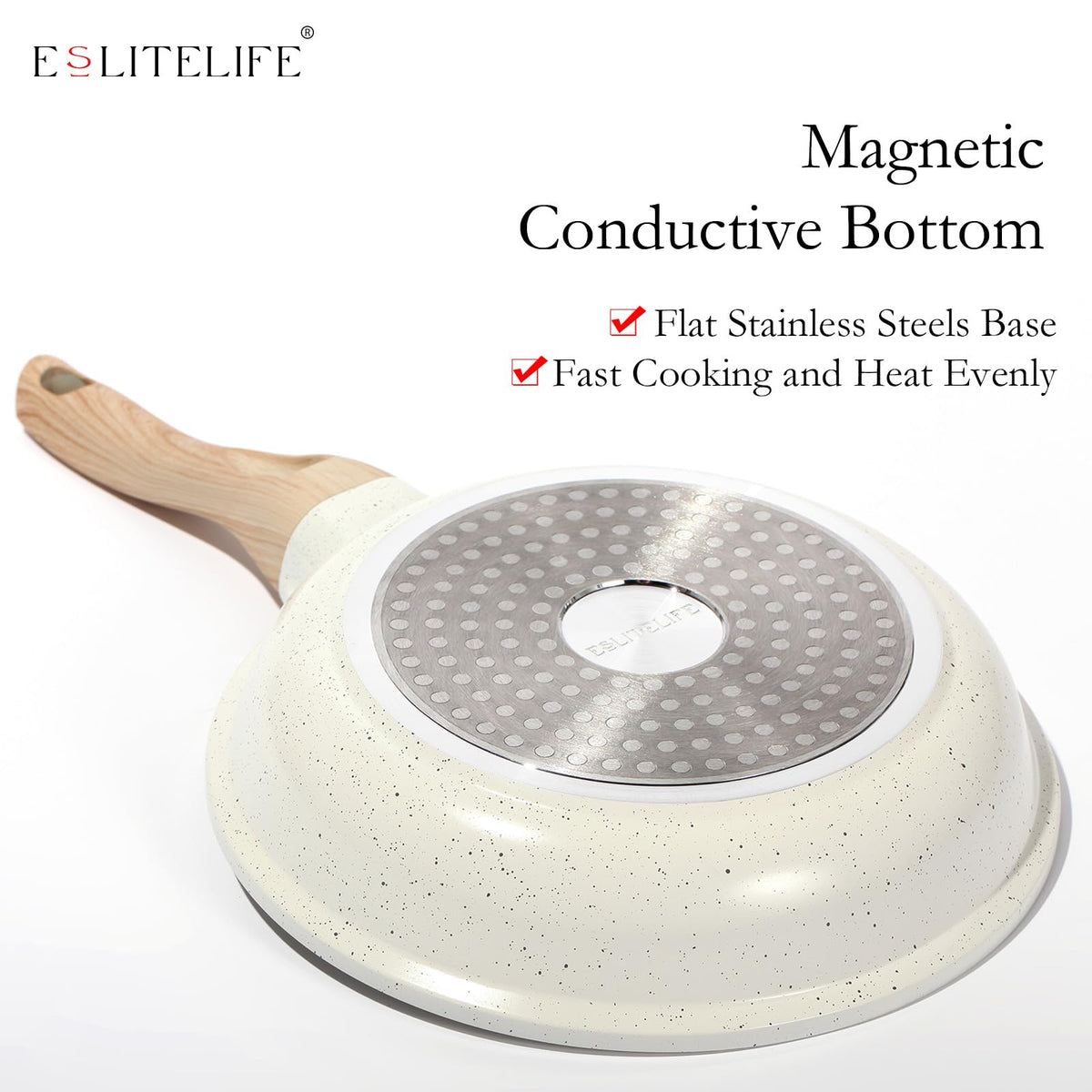 ESLITE LIFE oven-safe up to 302°F for finishing dishes in the oven.