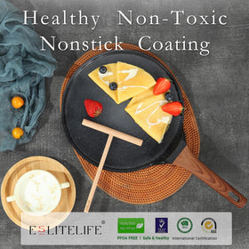 ESLITE LIFE pan on induction stove showcases versatile compatibility