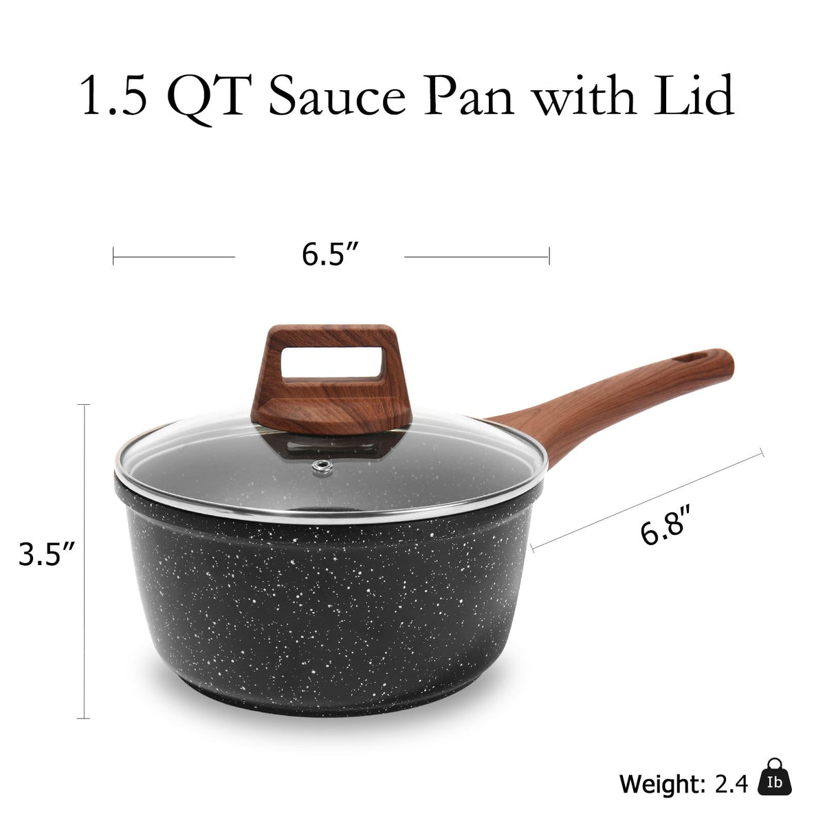 ESLITE LIFE sauce pan handle design featuring ergonomic grip and cool touch