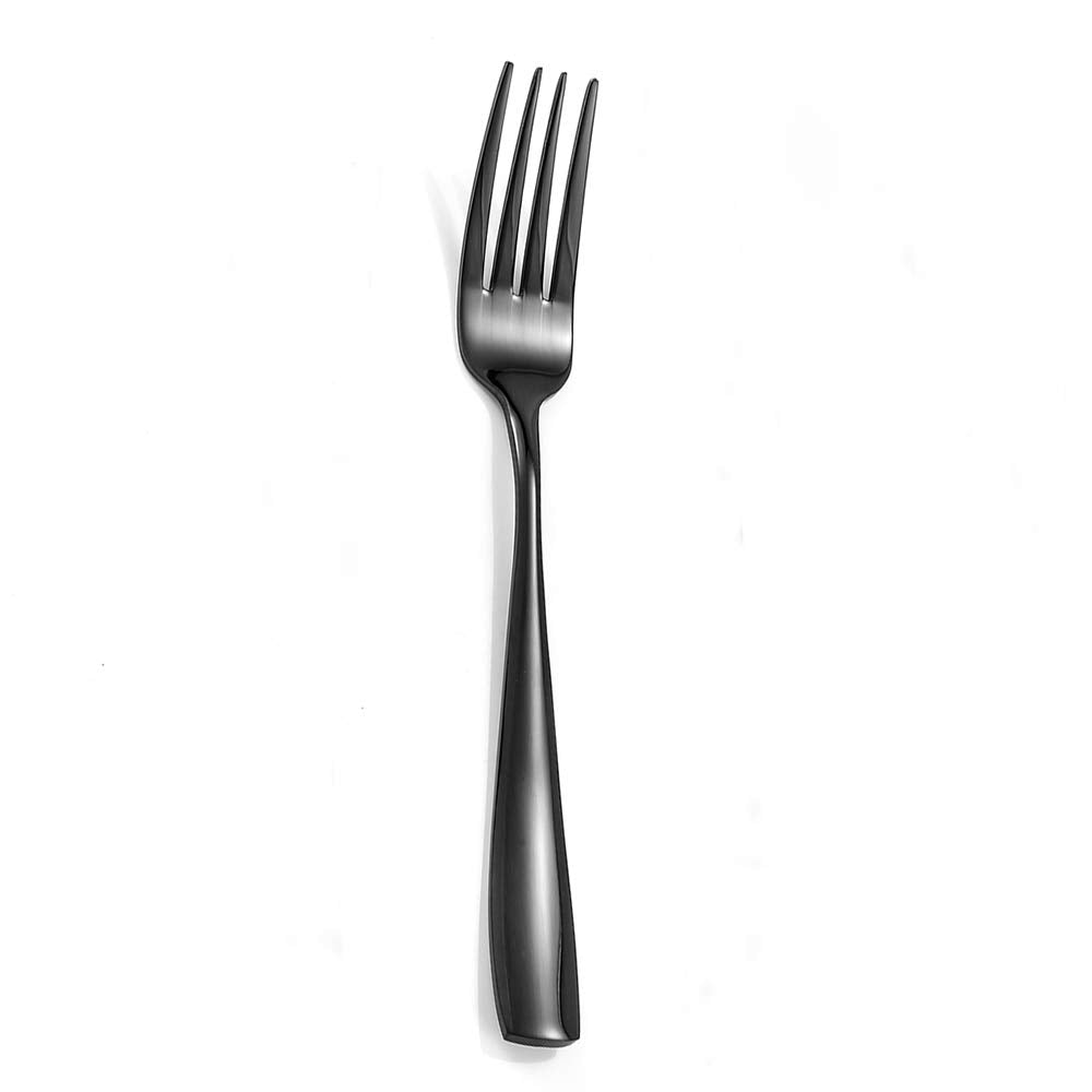 Eslite black forks offer sturdy construction for daily dining.