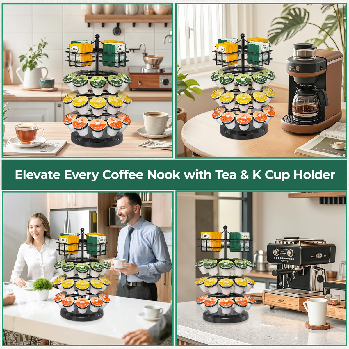 EsLuker.ly 2-in-1 organizer – suits coffee pods and tea bags alike.