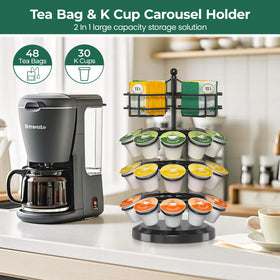 EsLuker.ly rotating side-angle view – stable iron base supports busy kitchens.