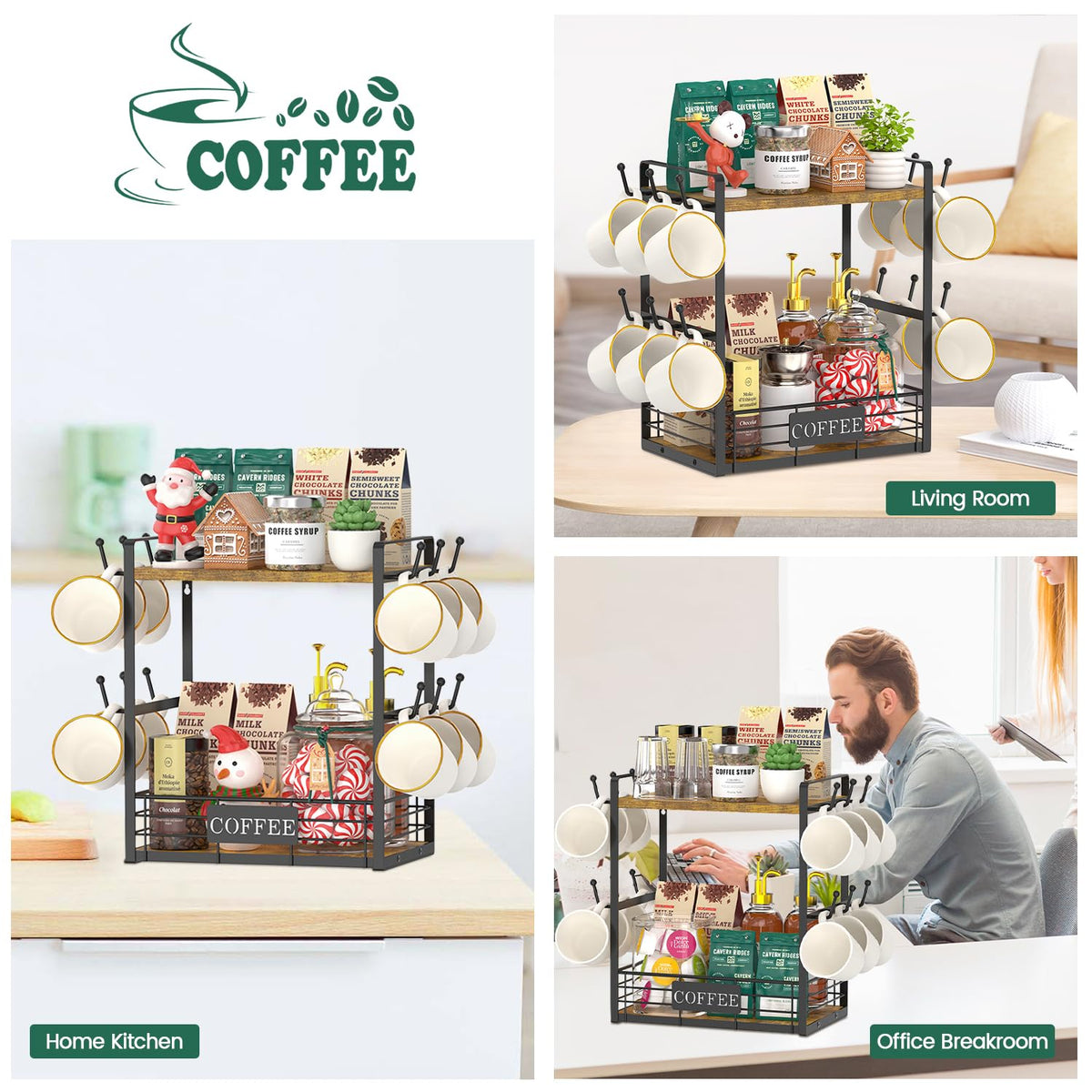 EsLuker.ly simple assembly for quick countertop setup beside your coffee station