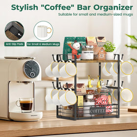 EsLuker.ly vintage brown and black finish adds style to your coffee nook