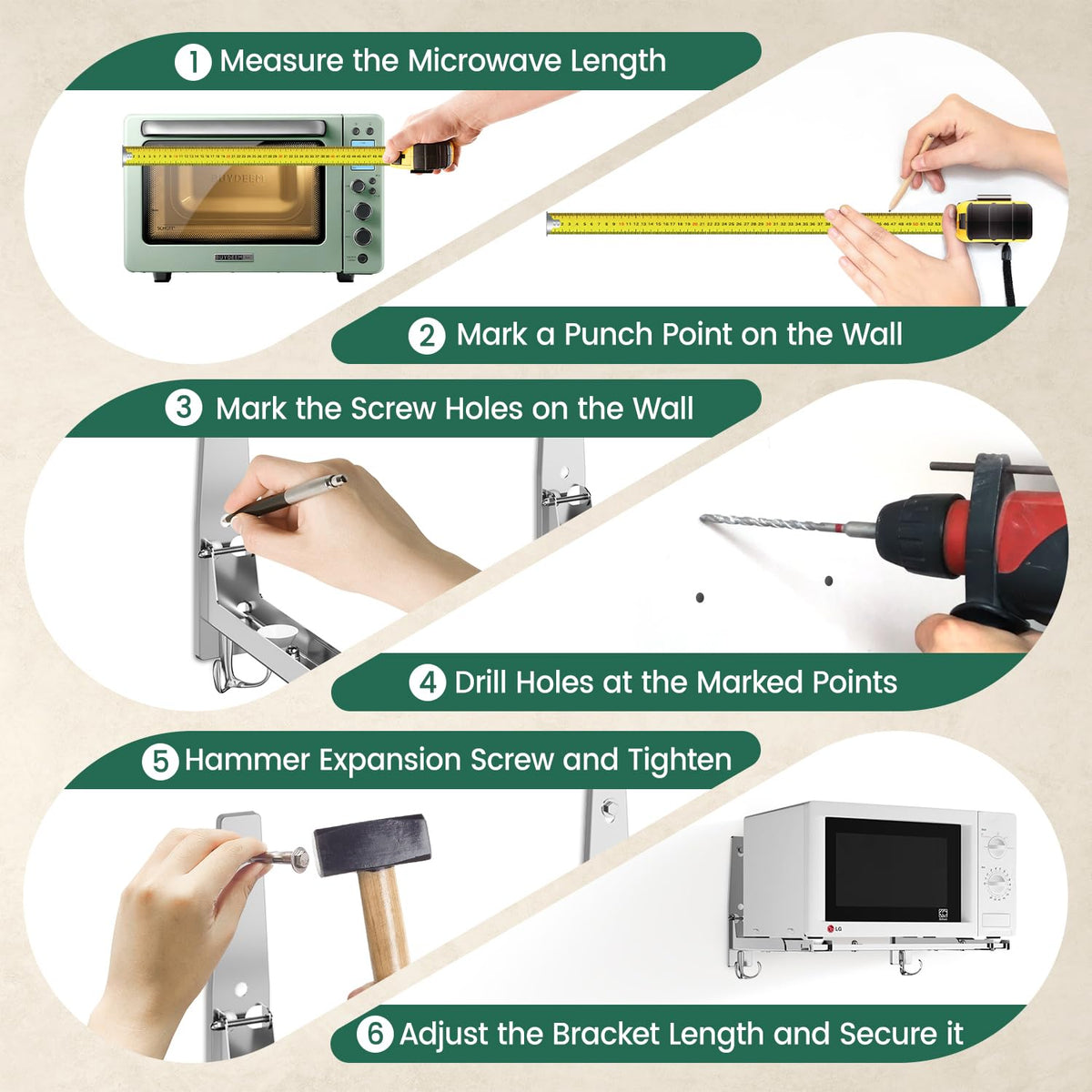 EsLuker.ly wall mount screws and anchors for quick secure installation