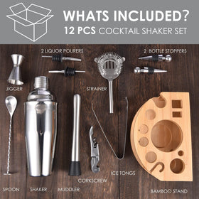 Esmula 25oz cocktail shaker ready for crowd-pleasing mixed drinks at home parties