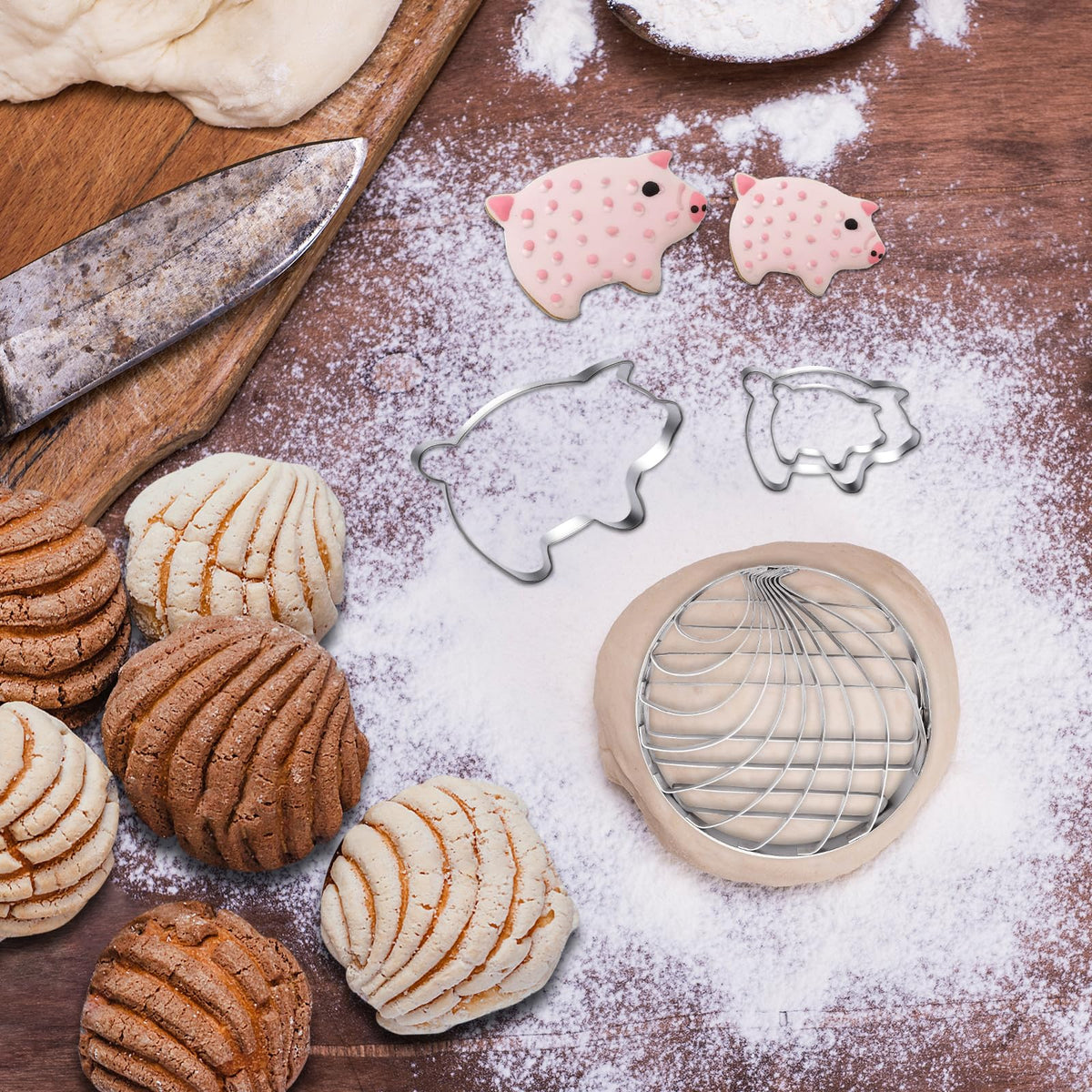 ESNOY Concha marker pattern demonstrates easy dough imprinting.