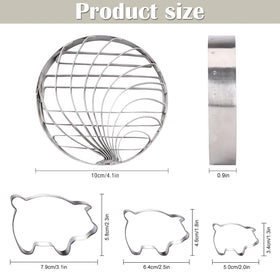 ESNOY Pig Cookie Cutter in action, fun shell patterns for cookies.